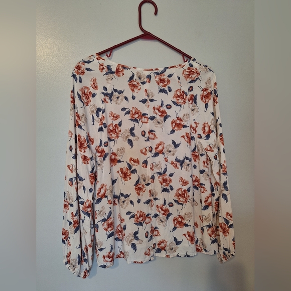 Abercrombie and Fitch floral blouse size small like new boho open back - Picture 3 of 7